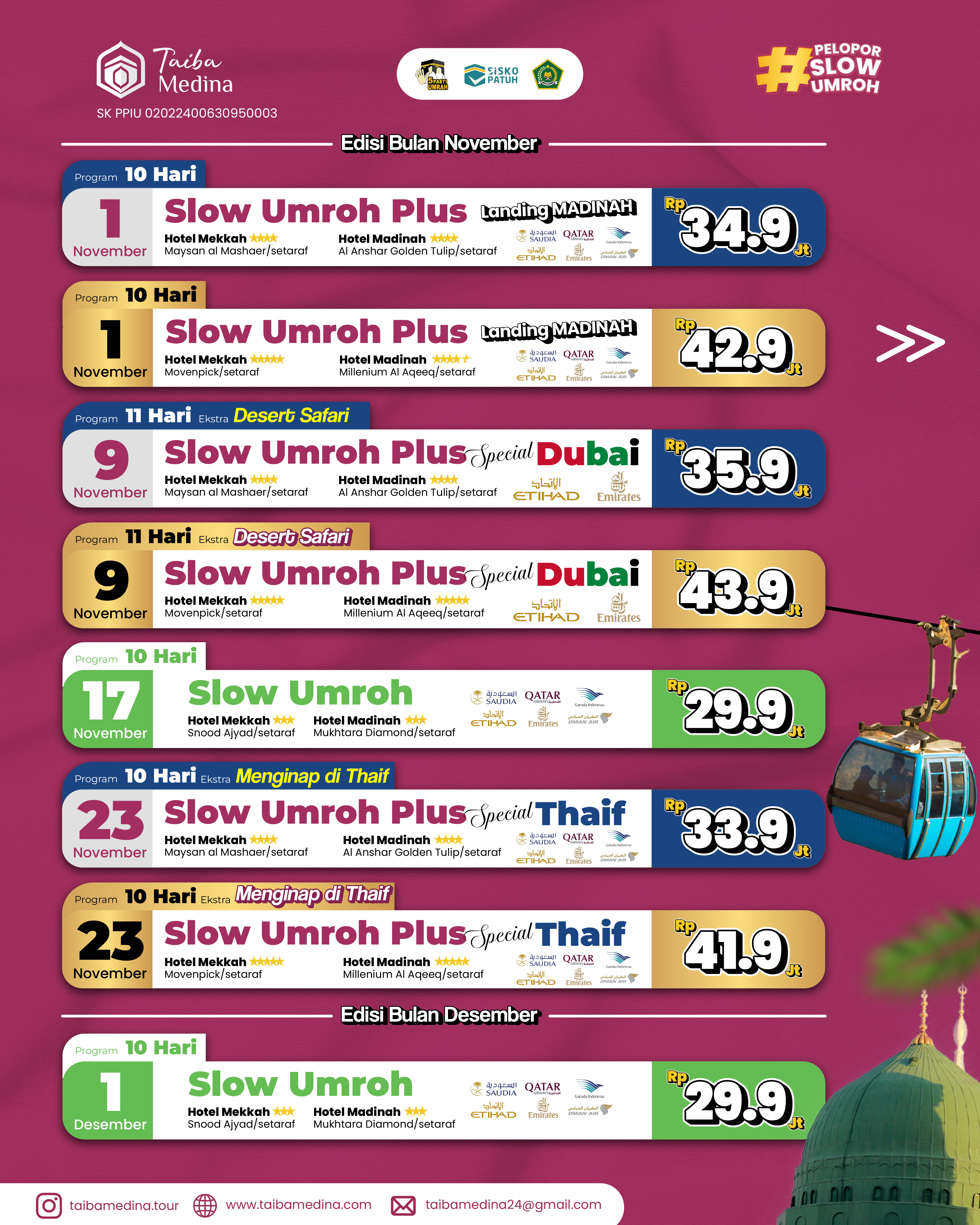 Slow Umroh 1 DESEMBER | 10 HARI